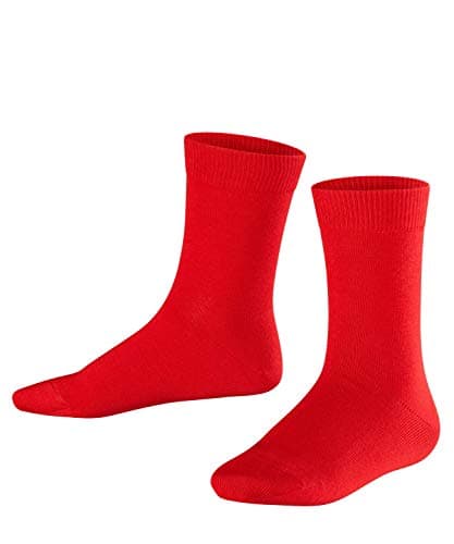 Image of Prime Products 3 X Pairs of Girls & Boys Unisex Children's Kids Plain Cotton Mix Ankle Socks Back To School (Red, Shoe Size 9-12 (4-7 YRS))