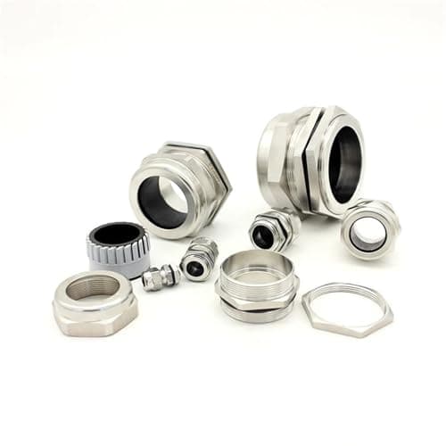 Image of Metal Cable Glands Stainless Steel 304 Cable Gland M32 M40 PG25 PG29 PG21 Metal Glands for 18-25mm Nick Plated Joint(3PCS M32 15-22mm)