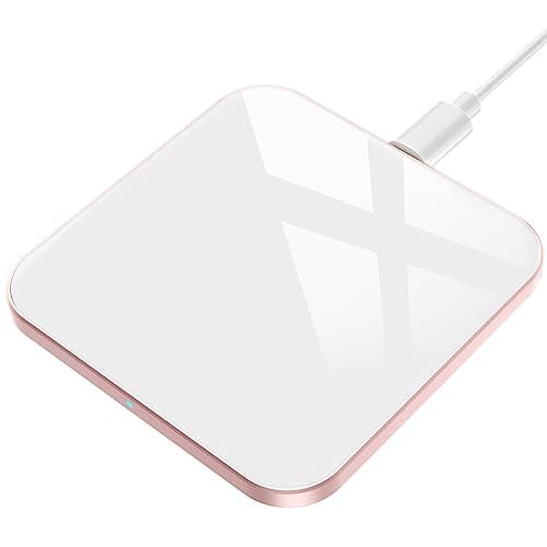 Image of AGPTEK Wireless Charger, Qi-Certified 15W Max Fast Wireless Charging Pad Compatible with iPhone 17/16/15/14/13/12/12 Pro/11/XS/X/8, for Samsung Galaxy S25/S24/S23/S22/S21/S20/S10, AirPods Pro, White