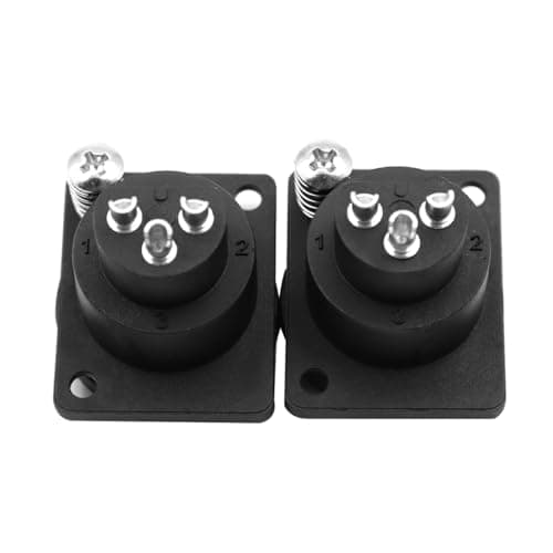 Image of Sarini 2pcs 3 Pin XLR Female Socket Chassis Panel Socket Connector For Au-Dio Scooter
