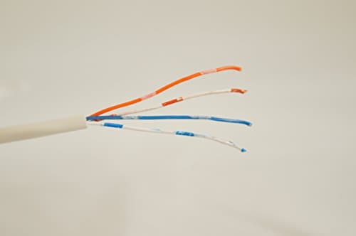 Image of 10 MTR BT CW1308 WHITE TELEPHONE CABLE 2 PAIR OR 4 CORE FOR INTERNAL USE