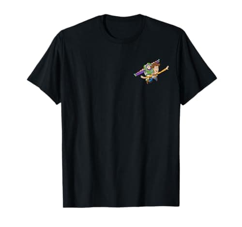 Image of Disney and Pixar's Toy Story Buzz & Woody Pocket Logo T-Shirt