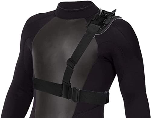 Image of Navitech Adjustable Shoulder Body Strap Harness Mount Strap - Compatible With The Kaiser Baas X300 2.5K Action Camera