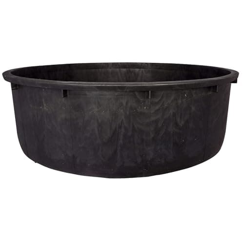 Image of Red Gorilla Tubtrug Heavy Duty Round Black Rigid Tub Extra Large Strong Plastic Animal Fowl Water Trough Aquatic Plants Pond Liner or Building Site 275 litre 112cm x 34cm