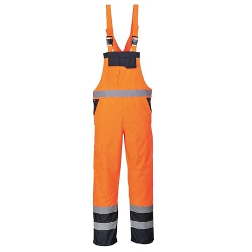 Image of Portwest Contrast Bib and Brace - Lined, Size: XL, Colour: Orange, S489ORRXL