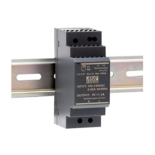 Image of Mean Well Din-Rail Power Supply 15W 5V 3A ; MeanWell HDR-30-5 ; Panel Mount