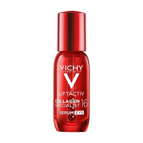 Image of Vichy Liftactiv Collagen Specialist 16 Eye Serum, With Co-Bonding Technology, Rhamnose Peptides Maitake, Triple Bead Massaging Applicator, Targets 16 Signs of Ageing, Anti-Ageing, 15ml