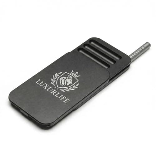 Image of BelleViewWay 8-Compartment Aero-Grade Metal snuff Storage Box with Dual Straws, Non-Slip Lock, Laser-Engraved Crown Emblem, Portable Travel Case, Luxury Gift Packaging (Obsidian Black)