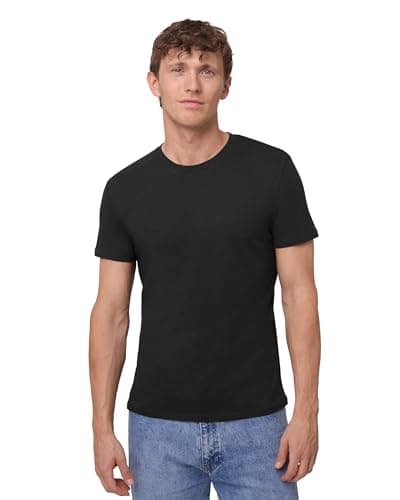 Image of DANISH ENDURANCE Men's T-Shirts, Organic Cotton T-Shirts for Men, Crew Neck, 1-Pack, Jet Black, Medium