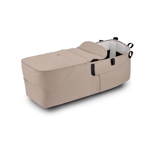 Image of Bugaboo Donkey 6 Twin Bassinet Fabric Set, Converts Your Donkey 6 Double Pram into a Twin Pushchair for Newborn and Toddler, Side-by-Side Design, Easily Convertible, Desert Taupe Mélange