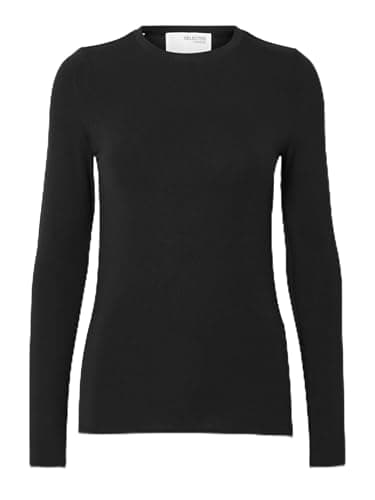 Image of SELECTED FEMME SLFMANJA LS O-Neck Noos, Black, Large