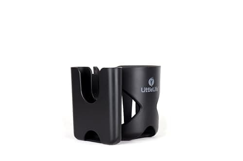 Image of LittleLife Buggy And Pushchair Universal Cup & Phone Holder Adjustable Bottle Organiser for Stroller, Drink and Coffee Cup Holder