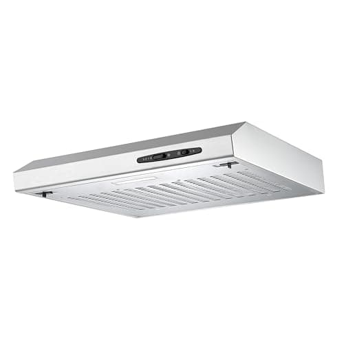 Image of Cookology 60cm Visor Cooker Hood in Stainless Steel - 217.6 m³/h Kitchen Extractor Fan - Slim Design - Slide Controls - LED Light