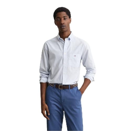 Image of GANT Mens LS Gingham Sht Long Sleeve Light Blue XL