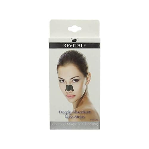 Image of Revitale Charcoal Deep Magnetic Cleansing Nose Pore Strips - Removes Blackheads (5 Pack)