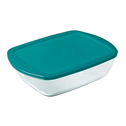 Image of Pyrex Transparent Rectangular Dish With Lid, 0.4L