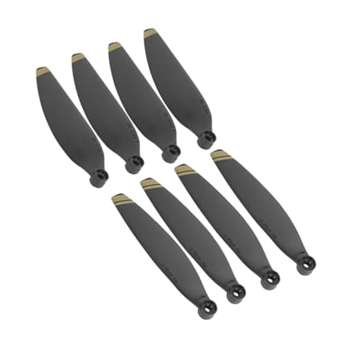 Image of ZASCHMOY Lightweight Propellers for Mini Drone - High-Strength Black with Silver Edge, Easy Replacement Drone Blade Accessories (Black gold edge)