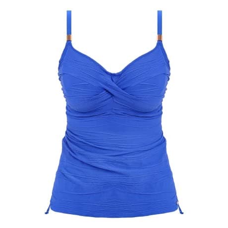 Image of Beach Waves Twist Front Tankini Ultramarine Blue 34G
