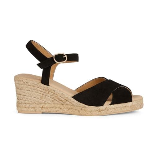 Image of Geox Women's D Gelsa Low C Wedge Sandal, Black, 8 UK