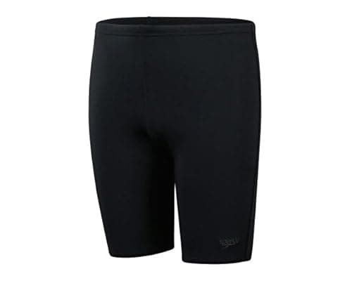 Image of Speedo Boys Endurance+ Jammer Swimming Trunks | Training | Chlorine Resistant | Quick Drying | Stretch Fabric | Comfort Fit, Black, 13-14