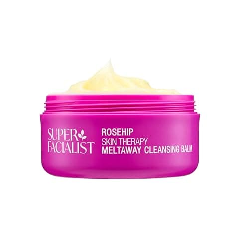Image of Super Facialist Rosehip Meltaway Cleansing Balm - Makeup Remover with Hyaluronic Acid & Rosehip Oil - Nourishing and Moisturising Cleanser - Smooth, Soft, and Refreshed 100ml