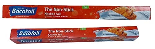 Image of 2 x The Non-Stick Kitchen Aluminium Foil Extra Wide Roasting Turkey Cooking Baking Freezing - 45cm x 5m