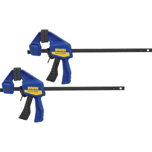 Image of Quick-Grip Irwin 53006 Micro Clamp (1 x This pack contains 2 Spring Clamps), Black, 100mm