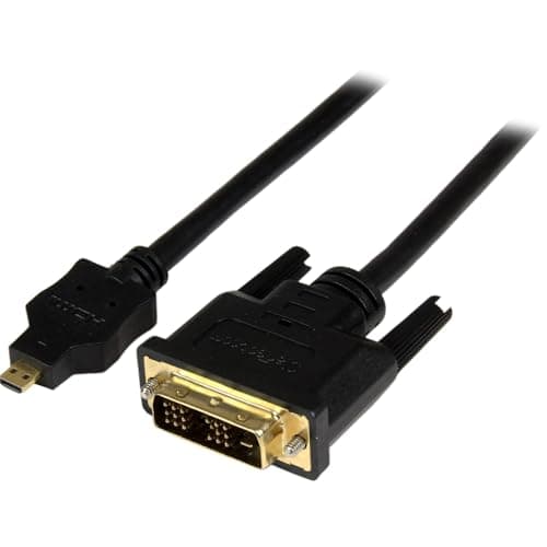 Image of StarTech.com 3ft (1m) Micro HDMI to DVI Cable - Micro HDMI to DVI Adapter Cable - Micro HDMI Type-D Device to DVI-D Single Link Monitor/Display/Projector Video Converter Cord - Durable (HDDDVIMM1M)