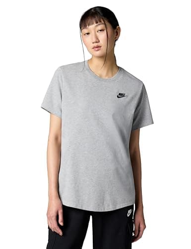 Image of NIKE DX7902-063 W NSW TEE Club T-Shirt Women's DK Grey Heather Size XS