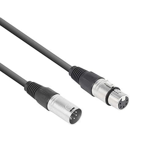 Image of Power Dynamics PD Male-Female DMX Cable 5-Pin XLR 1.5m – Lighting Control Signal Transmission Lead for Stage Theatre DJ Equipment & Lighting Systems, Durable Connectors, Flexible Cable Wire