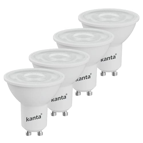 Image of kanta GU10 LED Bulbs, 3.6W Equivalent to 50W Bulb, 345 Lumens, Non-Dimmable, Ceiling Kitchen Bathroom Lights (4, Cool White 4000K)