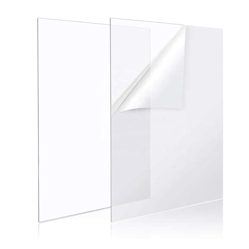 Image of DNQ 1mm Clear Acrylic Sheet Plastic Panel - Cut To Any Size - Lightweight & Transparent Sheet - Laser Plastic Extrude (609mm x 900mm))