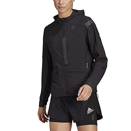 Image of adidas womens Marathon Jacket Translucent Black/Black Large
