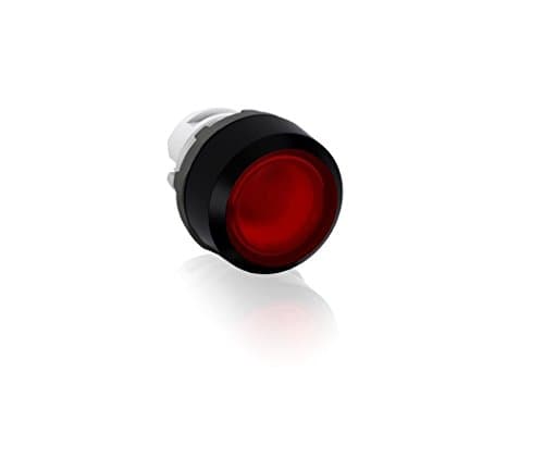 Image of ABB MP1-11W Modular Pushbutton, Momentary, Flush, White, Illuminated, Black plastic, No Contact Block (ABB1SFA611100R1105)