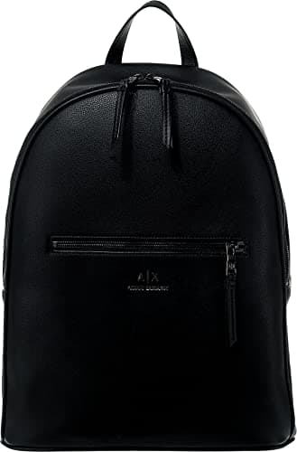 Image of Armani Exchange Men's Eco Leather Backpack, Black, One Size