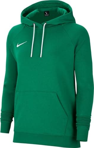 Image of NIKE Womens Nk Flc Park20 Po Hoodie Sweatshirt, Pine Green/White, M EU