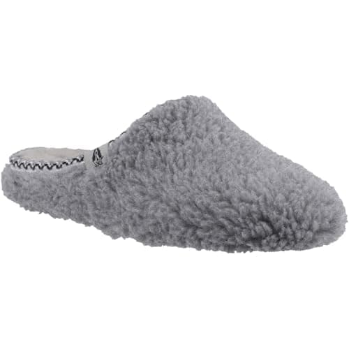 Image of Hush Puppies Women's Good Slipper Teddy Mule, Grey, 4 UK