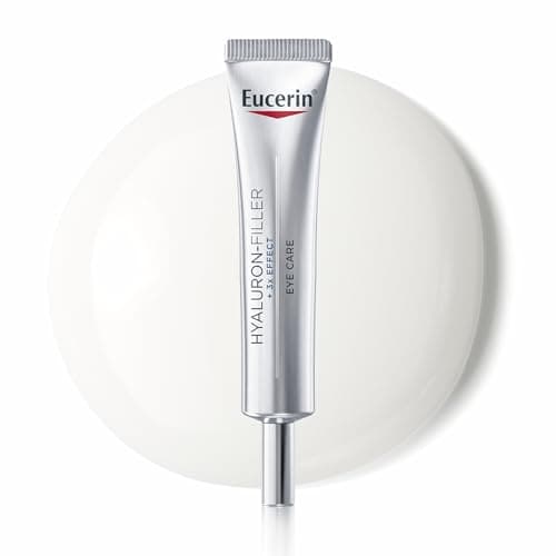 Image of Eucerin Hyaluron-Filler Eye Cream SPF 15 15ml, Advanced Anti-Wrinkle Eye Cream to Target Fine Lines and Deep Wrinkles, Nourishing Moisturiser with Hyaluronic Acid for The Delicate Eye Area
