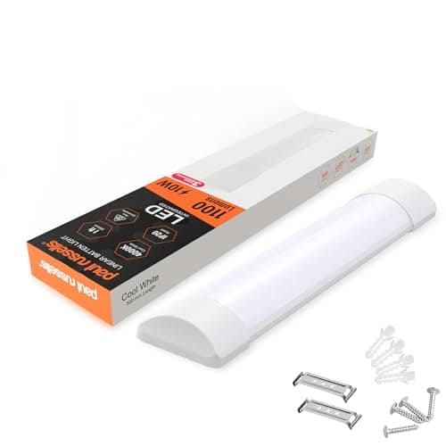 Image of paul russells 1ft LED Batten, Ceiling Fitting Tube Light, 4000K Cool White,10W, 1100 Lumens, Light for Office, Bathroom, Kitchen, Garage, Warehouse Fluorescent Lighting Replacement, 1 Pack