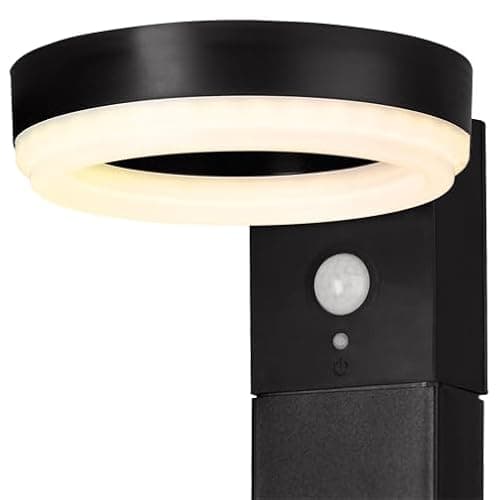 Image of 4lite Antheia Solar Outdoor Path Light (Anthracite) 380lm Motion Sensored IP54 Rated Exterior Ground Lamp - 4L2/6011-4Yr Guarantee