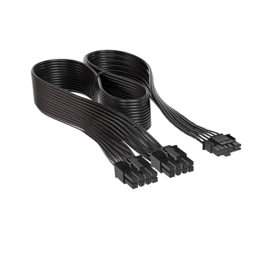 Image of ZOVEDAIUG PCIe Cable for Corsair - 600W 12VHPWR PSU Cable Fits Type-4 Type-3 PSUs Dual 8-pin PCIe Cable - 12+4pin Connector for RTX 4090 4080 3090TI 4070Ti