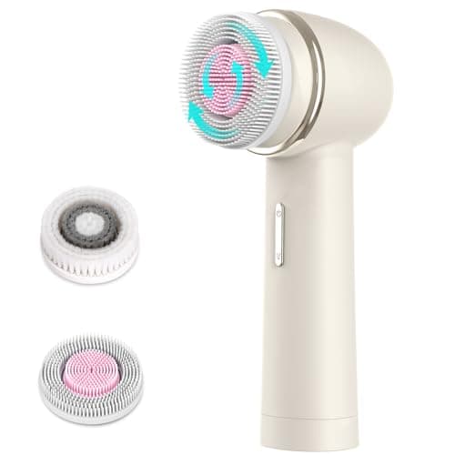 Image of MYCARBON Face Brush IPX7 Waterproof Electric Facial Cleansing Brush Device Beauty Skin Machine for Deep Cleaning/Gentle Exfoliating/Massaging/Tighten Skin(Beige) (Beige)