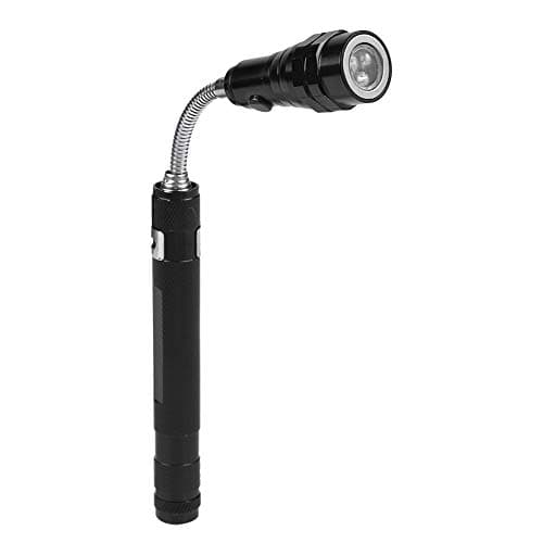 Image of Multi Function Mini Flexible Telescopic LED Flashlight Rotatable Torch with Magnetic Suction for Checking Narrow Gaps, Nooks, Corners(Black)