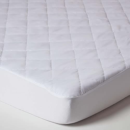 Image of HOMESCAPES 90 x 200 cm Euro Single Certified Anti-Allergy Mattress Protector Hypoallergenic Oeko-Tex Anti-Bacterial Fibres and Fully Elasticated 30 cm Deep Stretch Fit Fabric Skirt