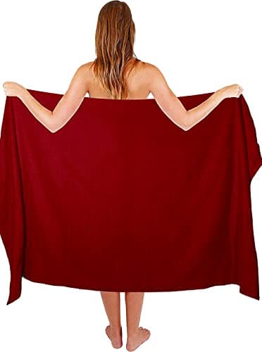 Image of Textile Do Extra Large Super Jumbo Bath Sheet Towel 100% Egyptian Cotton XL Bath Sheets(100 x 200 cm-600 GSM) (Red)