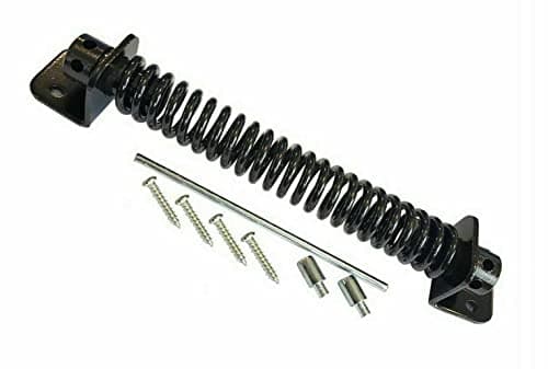 Image of Fence Garden Gate Fence Spring 203mm 8 inch Black