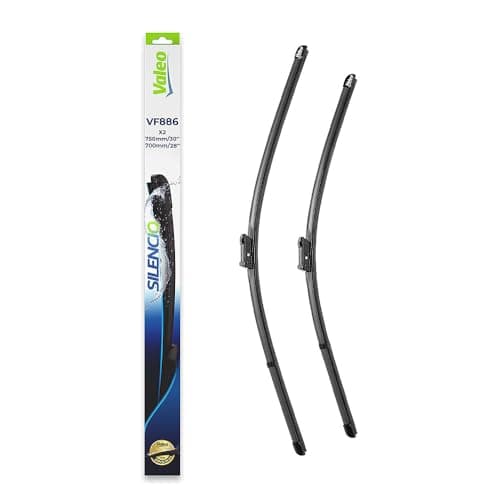 Image of VALEO Silencio Wiper - VF886 - Kit of High Performance, Superior Road Visibility, Easy Installation Original Flat Blades 750mm/700mm - Front - Set of 2 Wiper Blades - 577886