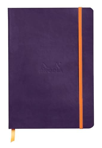 Image of Rhodia 117824C - Rhodiarama Soft Notebook AUBERGINE - A5 14.8 x 21 cm - Dotted - 160 pages - Ivory paper 90 g/m² - Bookmark, Elastic closure - Leatherette