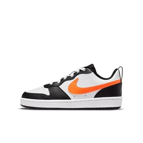 Image of Nike Shoes Court Borough Low 2 (GS) CODE BQ5448-115, White Black Orange, 4 UK