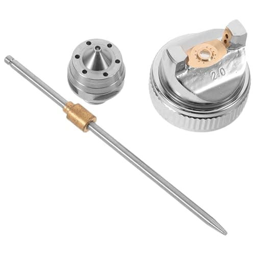 Image of SHINEOFI 2.0mm Spray Gun Needle and Fluid Nozzle with Air Cap, Alloy Automotive Spray Gun Accessory for Car Paint Projects and Precision Painting Requirements